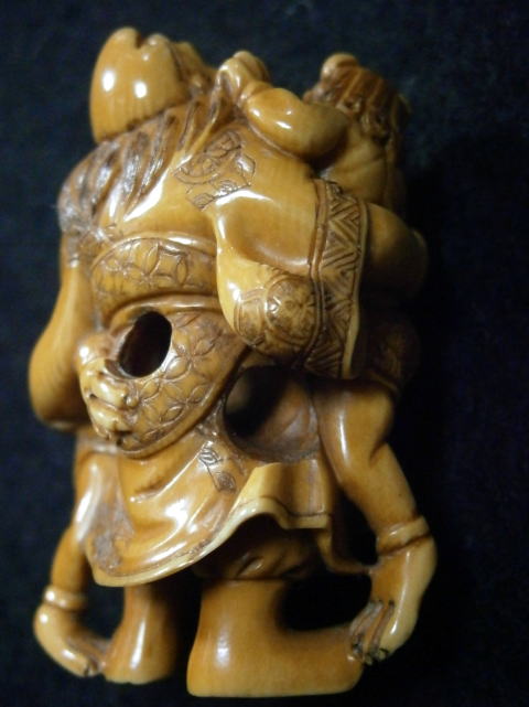 SHOKI THE DAMON KILLER AND TWO GOBLIN NETSUKE JPG07