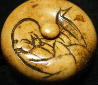 MANJYU TYPE NETSUKE "FUKUROKUJU"EDO ERA