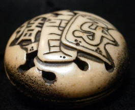 RYUSA NETSUKE"TRADE MARK OF MILLIONAIRE MERCHANT"